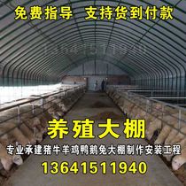 Breeding greenhouse Skeleton steel pipe Full set Chicken duck goose pig farm cattle shed sheepfold warehouse Plastic coated elliptical tube Greenhouse greenhouse