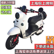 Shanghai package license electric bicycle small turtle king unisex lithium battery battery car Adult pedal electric car
