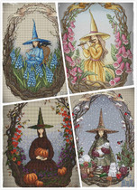 Liu Nian Splendid DMC cross stitch self-matching kit non-printed four seasons witch