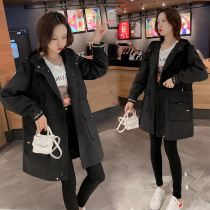 2021 New Large Size Pregnant Women Autumn Casual Suit Korean Style Fashion Mid-length Windbreaker Trendy Mom Slim Jacket