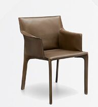 GDD Ideostyle Modern Designer Sales-like Interplate Pole Jane Horse Saddle Leather Casual Backrest Dining Chair Reception Meeting Chair