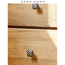 Zara Home vintage polka dot square ceramic furniture drawer handle 2-piece 49340555400