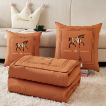 Pillow quilt dual-purpose two-in-one thickening universal winter folding car pillow office nap blanket pillow