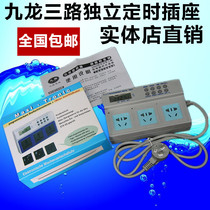  Kowloon three-way independent timer socket row and plug timer fish tank aquarium three-way switch overall