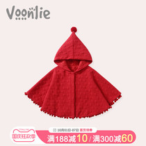 Where the baby hunting cloak autumn and winter clothes newborn baby girl out of the cloak the princess childrens warm shawl