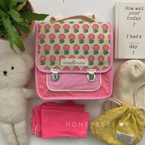 South Korea ins kindergarten childrens schoolbag baby go out backpack cartoon cute canvas bag 1-3 years old