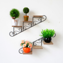 American wall flower stand Home background wall dress Wrought iron shelf Shop wall decoration rack Wall decoration flower stand Wall hanging