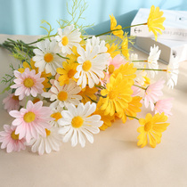 ins Nordic Chamomile small daisy simulation flower fake flower decoration Dried flower bouquet Living room home decoration ornaments