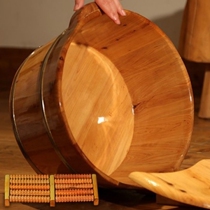Foot bath wooden bucket Household wooden foot basin 40cm over the calf health foot bath wooden basin Solid wood insulation foot bath bucket