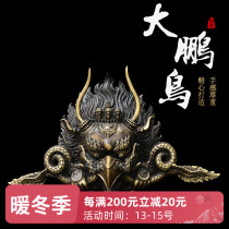 Nepal Pure Bronze Big Popenkin Birds Golden Wings with Golden Wings Large Popeng Bird for the Mercy of Swaying Pieces