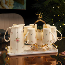 Light and luxurious water with suit ceramic high face value good looking living room drinking water cup cold kettle tea tea tea set wedding gift