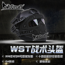 WoSporT tactical helmet full face protection G4 system FAST helmet wire mask two-in-one protection equipment