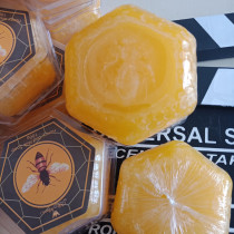 Russia Imports Natural Handmade Amber Wax Soap Gold Honeycomb Essence Soap 100g