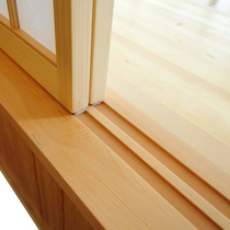 Custom tatami door and room door sliding door rail lattice door slide wooden square slide rail sliding door cabinet door rail strip