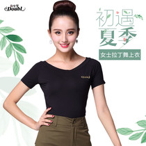 Danbaolo new Latin dance short-sleeved top National standard dance square dance practice suit dance suit summer female adult dance suit