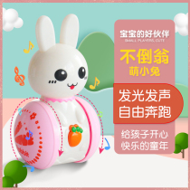 2021 new childrens toy rabbit sliding tumbler glowing voice puzzle rabbit strong