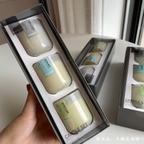 Life comes with a sense of ceremony out of the original single color box glass box 3 smokeless scented candles romantic