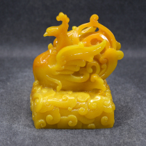 Imitation field Yellowstone Fengyin Fire Phoenix Town Residence Seal Pendulum of Phoenix antique Great Indian Divine Beast Feng Shui Stone Pendulum