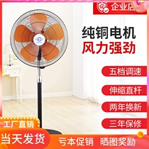 Fan floor fan household large wind dormitory vertical high power living room desktop shaking head commercial industrial electric fan