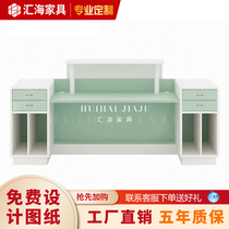 Front desk Reception desk Simple small modern desk Paint nurse station workbench guide doctor guide bar custom