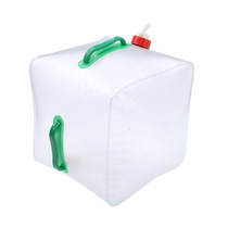 Outdoor 20L folding water bag large capacity portable water container kettle plastic bucket camping equipment supplies