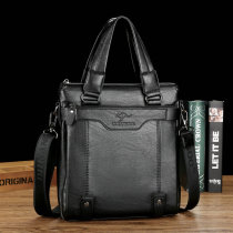 Emgrand Kangaroo Mens bag Hand Bag Mens shoulder shoulder bag soft leather vertical fashion Mens backpack business briefcase