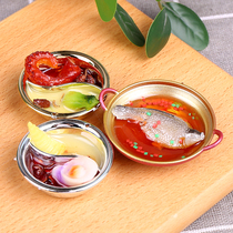 Simulation of mandarin ducks small hot pot dry pot model miniature food play window play house toy decoration props DIY