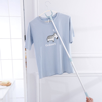 Retractable balcony clothes stick clothes insert household clothes fork clothes stand fork head Clothes Clothes