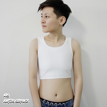 Les handsome t corset summer vest short strengthening bandage tt corset pull unisex chest underwear women without trace