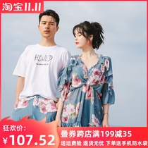 Couple swimsuit set sexy bikini three-piece cover belly slim 2021 new seaside beach hot spring women