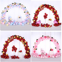 Macaron detachable balloon arch shop opening decoration wedding decoration birthday wedding creative hot air balloon basket