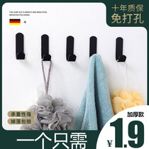 Adhesive hook strong load-bearing viscose wall hanging dormitory wall no trace door behind clothes hook-free kitchen adhesive hook