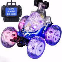 6 pieces of music)Stunt dumper tumbling car Remote control car Off-road charging action Childrens toys boy gift
