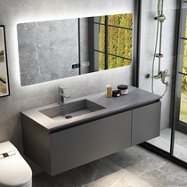  One-piece washbasin Simple modern bathroom cabinet combination bathroom sink washbasin Hotel bathroom basin cabinet
