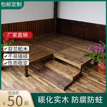 Anti-corrosion wood flooring outdoor terrace Finnish wood gold plate deep non-slip waterproof moth plank board table