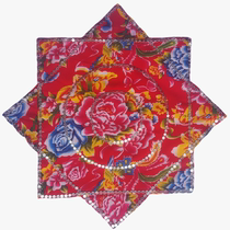  Northeast Yangge handkerchief flower steel ring vertical turn thick red dance dance two-person turn square dance handkerchief octagonal towel