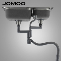 Jiumu washing basin sewer pipe Kitchen deodorant double groove drain pipe Sink drainer Pool sewer accessories