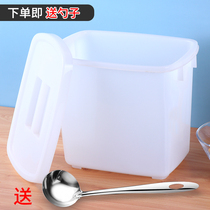  Food grade plastic sugar water bucket with lid Commercial cold drink bucket Ice powder bucket Milk tea bucket Food bucket Ice bucket square bucket