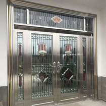 304 stainless steel door security door security door rural entrance villa door Double open door rural glass open transparent door