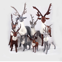 Christmas decoration large deer decorations elk plush deer simulation animal doll ornaments Christmas decoration reindeer