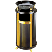 Creative trash can with ashtray vertical Chinese hotel lobby living room luxury floor floor stone rice with basin elevator entrance