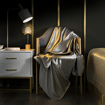 Light luxury silk quilt cover naked silk satin cover 2 m2 3M m single-double silky silk quilt cover piece