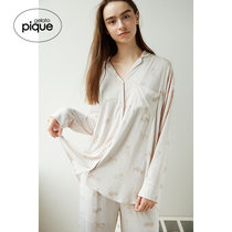 gelato pique21 autumn winter new womens blouse cat print soft shirt pajamas PWCT215206