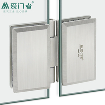 304 precision cast stainless steel glass door hinge bathroom door 180 degree folding free hinge high partition door glass clamp