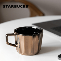 Starbucks Cup 355ml Classic black gold mug Retro glazed High-end coffee desktop cup Water cup