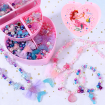 Childrens toy girl beaded puzzle handmade diy girl necklace bracelet bead jewelry box baby gift