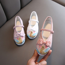 Hanfu shoes Children old Beijing cloth shoes girls embroidered shoes handmade retro shoes princess shoes dance shoes ethnic style