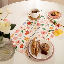 Small frescoed flower dining mat waterproof and anti-oil Western dining cushion heat insulation cushion table cushion anti-scalding disc cushion bowl cushion cup cushion leather cushion