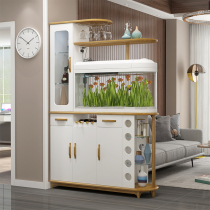 Living room fish tank partition cabinet Entrance cabinet shoe cabinet integrated partition screen Simple modern wine cabinet Hall cabinet locker