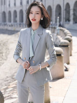 High-end formal suit womens 2021 autumn new long-sleeved fashion temperament goddess fan business president professional suit